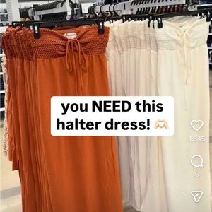 No Boundaries Terracotta Halter Dress